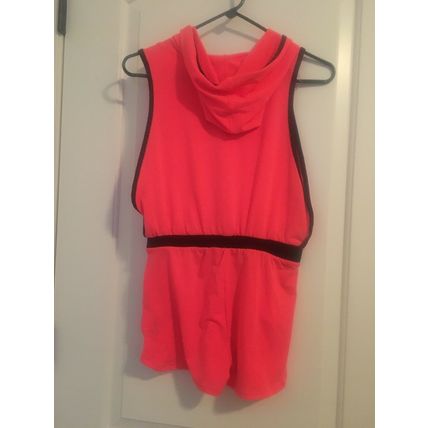 1pc Baby Phat Girls Printed Romper Jumpsuit Shorts Size 10/12 Pink Black