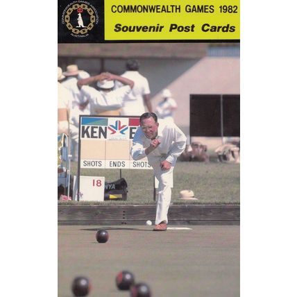 David Bryant British Bowling Bowls Gold Medal 1982 Commonwealth Games Postcard