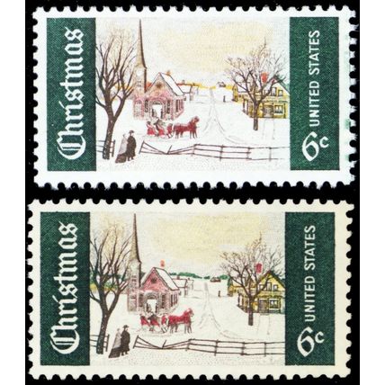 1384c, 6¢ With Light Green Color Omitted Error W/Normal Mint NH - Stuart Katz