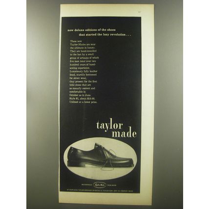 1956 Taylor-Made Shoes Ad - The Lazy Revolution