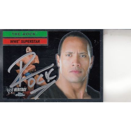 THE ROCK {DWAYNE JOHNSON} 2006 AUTOGRAPHED WWE MONDAY NIGHT WRESTLING HOF CHAMP