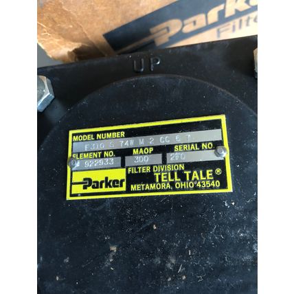 PARKER HANNIFIN F310 S 74W M 2 CC 6 7 HYDRAULIC FILTER,922933,300,F310S74W M2,BS