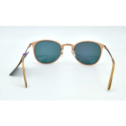 Foster Grant Maxblock Hailey Round Blue Mirror Sunglasses