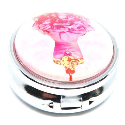 Pink Dress Pill Box 2 CM - Ladies Gift Storage