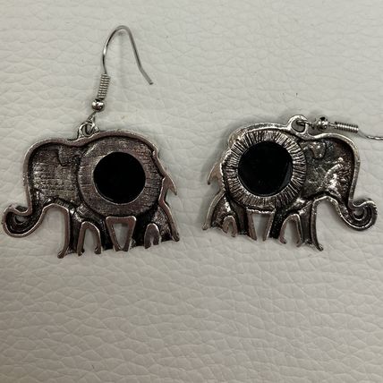 Elephant Earrings Abalone Center #962
