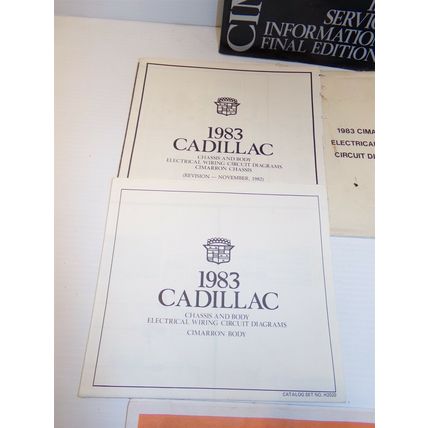 1983 Cadillac Cimarron Service Info Wiring Diagrams Rallye Club Accessories