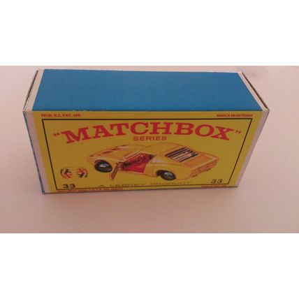 Matchbox No33 Lamborghini Miura (Yellow/red interior)