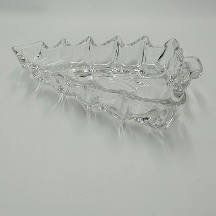 Marquis Waterford Candy Dish Crystal Christmas Tree Shape Clear Tray Serveware