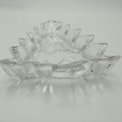 Marquis Waterford Candy Dish Crystal Christmas Tree Shape Clear Tray Serveware