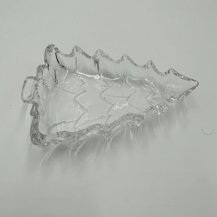 Marquis Waterford Candy Dish Crystal Christmas Tree Shape Clear Tray Serveware