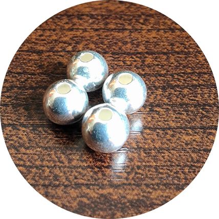 8mm Sterling Silver Beads 925 Glossy Jewellery Making 2mm Hole Hollow C36