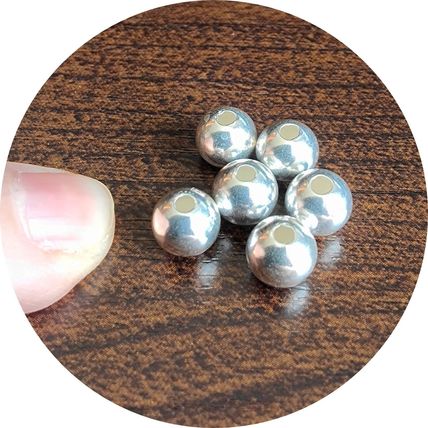 8mm Sterling Silver Beads 925 Glossy Jewellery Making 2mm Hole Hollow C36