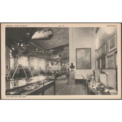 Air Services Gallery, Imperial War Museum, London, c.1920s - Waterlow Postcard
