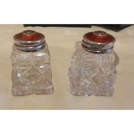 Norway Guilloche & Silver Crystal Salt & Pepper - Boxed from Spritzer & Fuhrmann