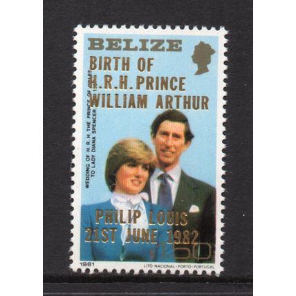 Belize - 1982 - $1.50 Birth of Prince William (Small Size Stamp) MNH