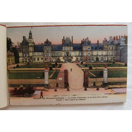 Vintage Book of 20 Postcards Palais Fontainbleau, France