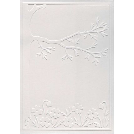 A6 Embossed Card. 10 Sheets. Floral. Cardmaking Scrapbooking Crafts