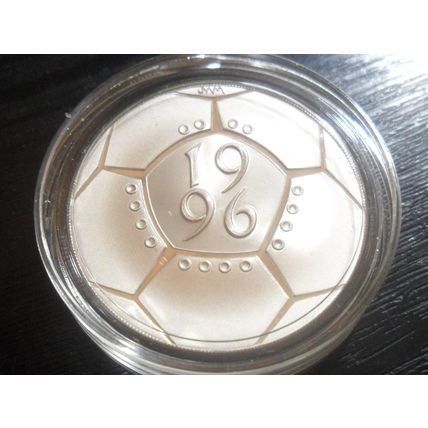 1996 Elizabeth II £2 Silver Proof - European Football Championships.