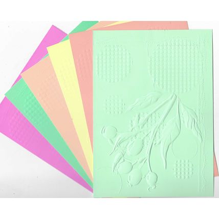 5"x7" Embossed Paper. 10 Sheets. Berries (18). Cardmaking Scrapbooking Crafts