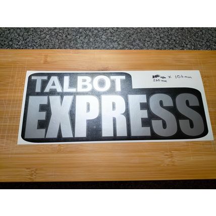 Talbot Express Motorhome Campervan Bonnet Vinyl Decal Sticker Silver/Black