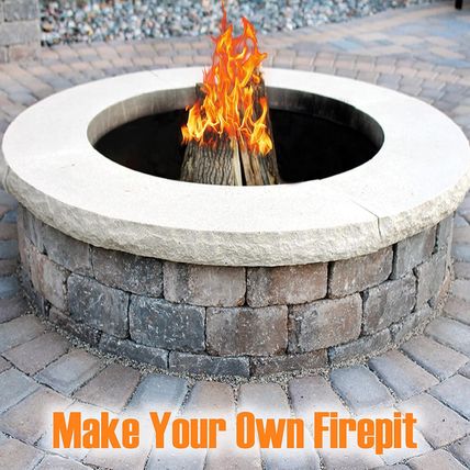FEBTECH - Fire Rings for outside Wood Burning Fire Pits - 36" Dia X 12" H - 2Mm