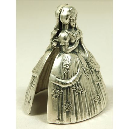 Antique Figural Silver Plated Menu Holder Place Marker Elldee French German DRGM