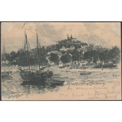 Blankenese mit Süllberg, 1899 - Carl Jander AK
