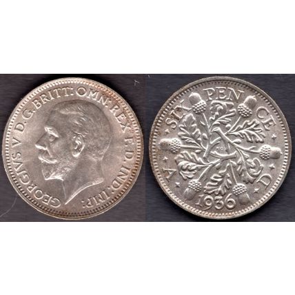 Great Britain. George V. Sixpence 1936. dy23506