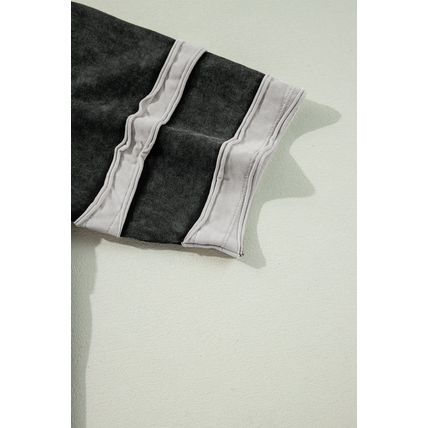Black Varsity Stripe Half Sleeve Vintage Tee