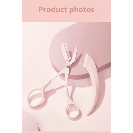 Light Pink 2pcs Eyebrow Trimming Tool Set