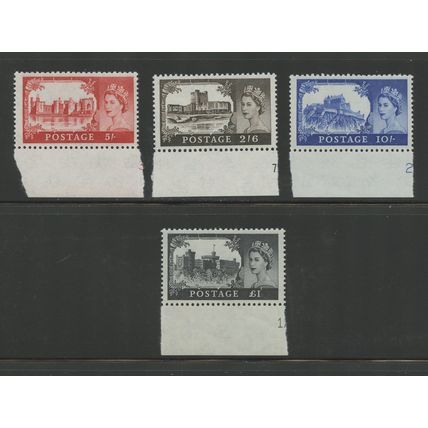 Great Britain 371-374, 1959-1968 Castle Type, WMK 322, VF, MNH (GB580)