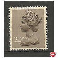X915 20p Dull Purple (2 bands).Fine Used.