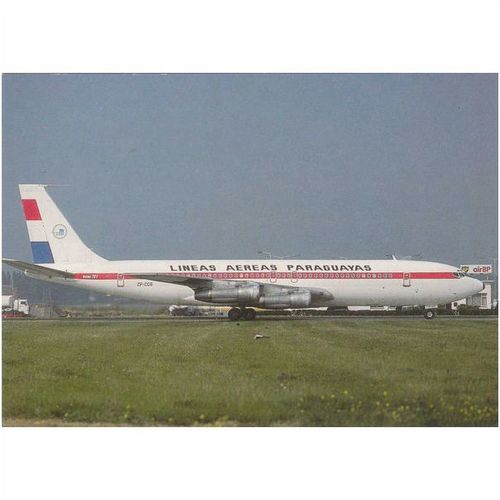 Lineas Aereas Paraguayas Boeing B707 321B Aircraft Postcard (A21691)