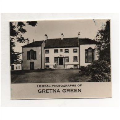 Vintage real photograph Gretna Green, Scotland 'Gretna Hall'