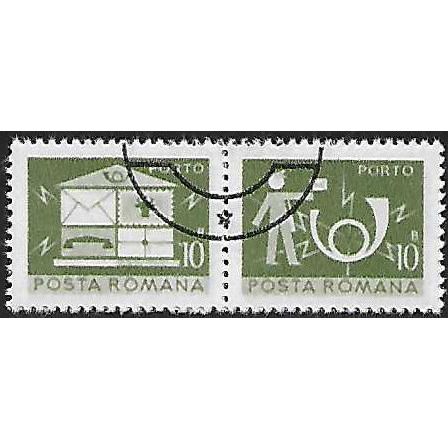 Po Mi 120: 10 b. olive-green Postage Due: Postal Emblems and Postman