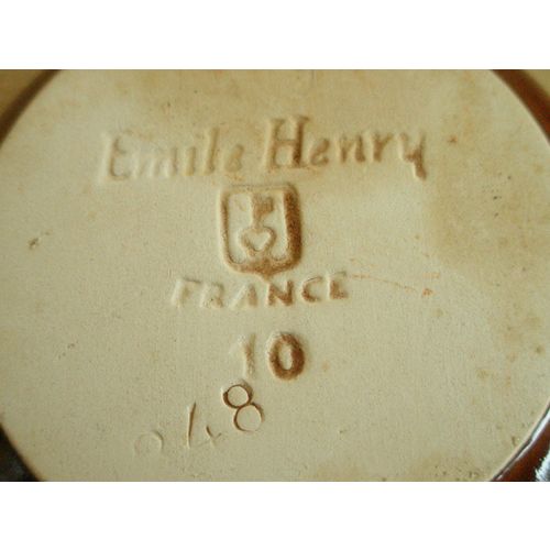 French Emile Henry Brown Glazed Entree Dish