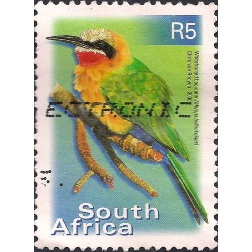 SOUTH AFRICA, BIRDS, Whitefronted Bee-Eater, blue 2000, R5, #3