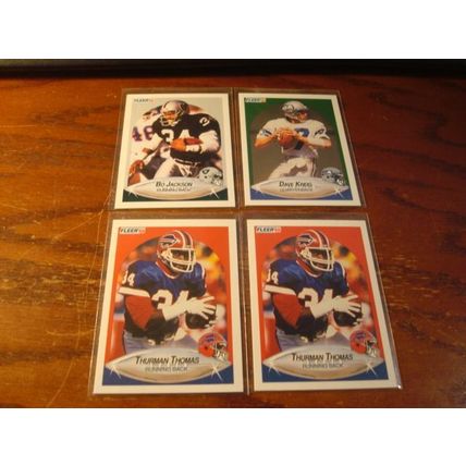 1990 Fleer, 13-Cards, Rc's/Stars/HOF, BO JACKSON/THOMAS, ++
