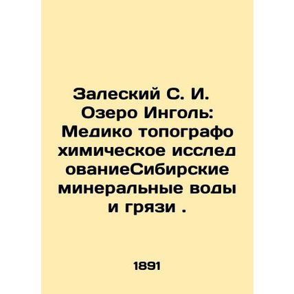 Zalesky S. I. Lake Ingol: Medical topography chemical investigation Siberian min