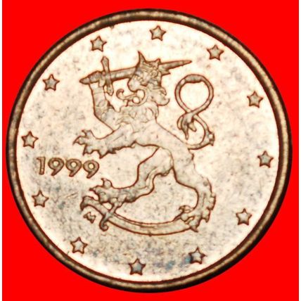 Ⰶ TWO SWORDS (1999-2024): FINLAND ★ 1 EURO CENT 1999 UNC ★LOW START★NO RESERVE