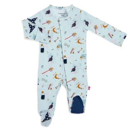 MAGNETIC ME Witching Hour Footie Baby Unisex Newborn 5-8lbs Blue Crewneck L/S