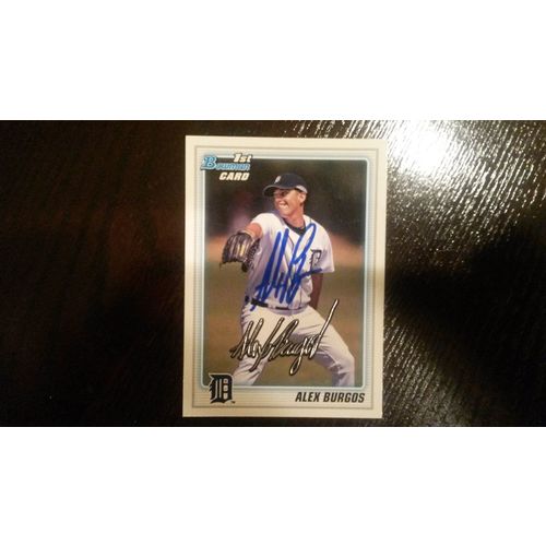 2010 Bowman Draft Picks & Prospects Card # BDPP002 Alex Burgos Auto Tigers