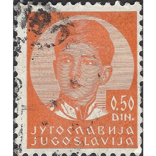 YUGOSLAVIA, King Petar II, orange 1935, 0.50D