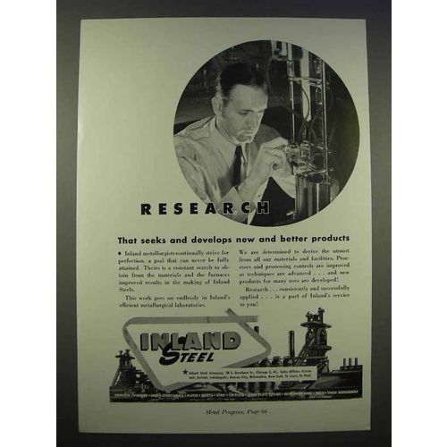 1946 Inland Steel Ad - Research