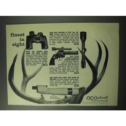 1962 Bushnell Binoculars & Scopes Ad - Finest