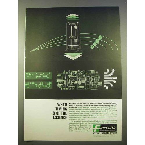 1963 Fairchild Precision Fuzes Ad - Timing of Essence