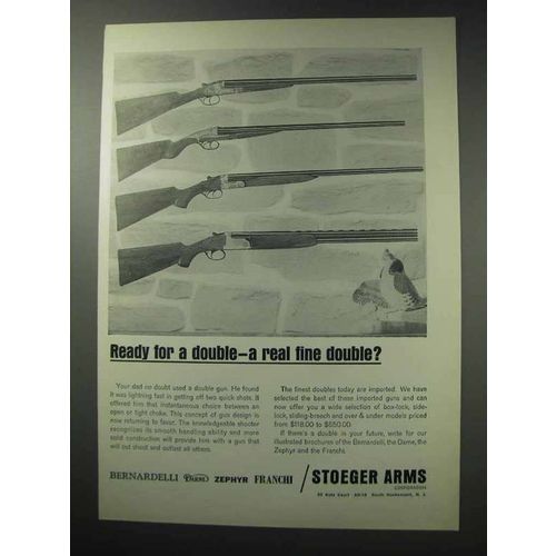 1964 Stoeger Arms Shotgun Ad - Bernadelli Darne Franchi