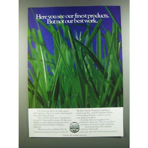 1986 Northrop King Medalist Turf Products Ad - Our Finest Products