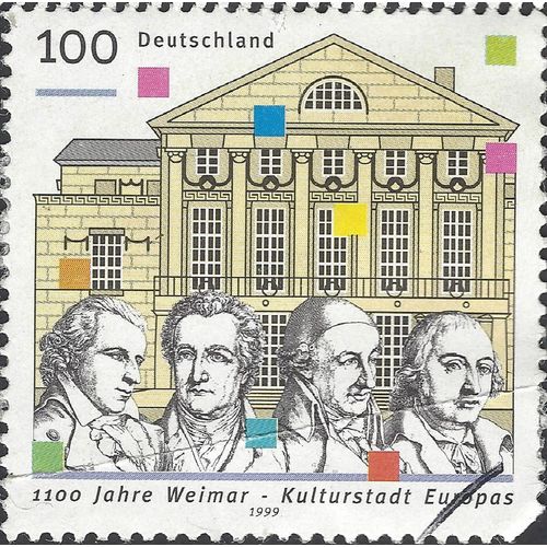 GERMANY, 1100 years Weimar City of Culture, brown 1999, 100pf, #3