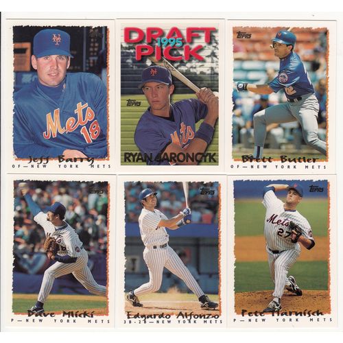 1995 Topps New York Mets traded team set- 6 cards-factory set fresh!